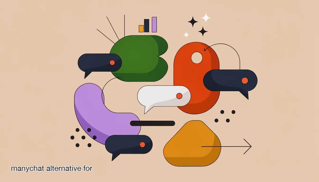 Flat illustration of multiple franchise storefronts each connected to their own isolated inbox tenant, all rolling up into one HQ dashboard, on ManyChat Alternative for Franchises: Why Multi-Location Groups Need Multi-Tenant Inboxes