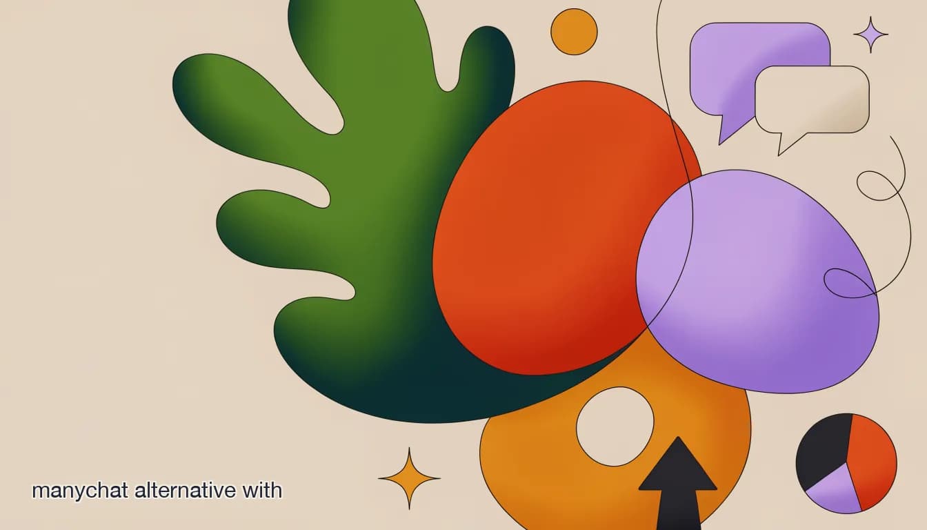 Flat illustration of a shared team inbox with assigned conversations, @mentions, and internal notes across chat channels, on ManyChat Alternative With a Shared Team Inbox