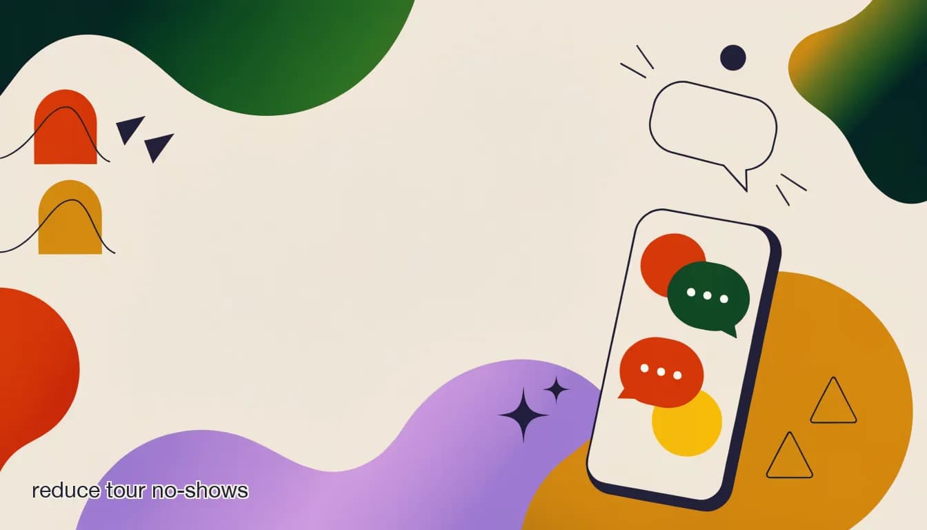 Flat illustration of Tour operator sending automated WhatsApp booking reminders to guests on a phone, reducing no-show rates for travel experiences, on How to Reduce Tour No-Shows With Automated WhatsApp Reminders