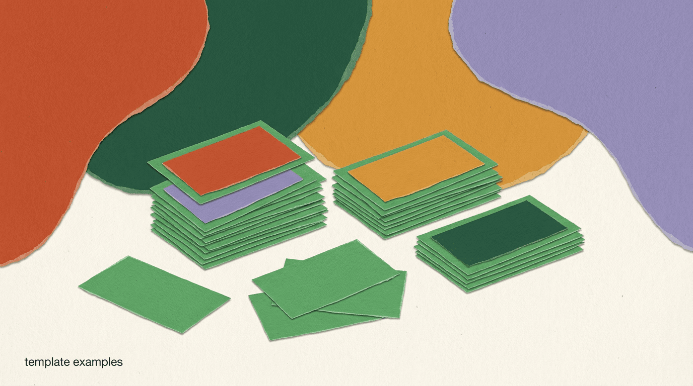 Flat illustration of phone chat bubbles showing WhatsApp template examples for order, shipping, and promotion messages with approval checkmarks